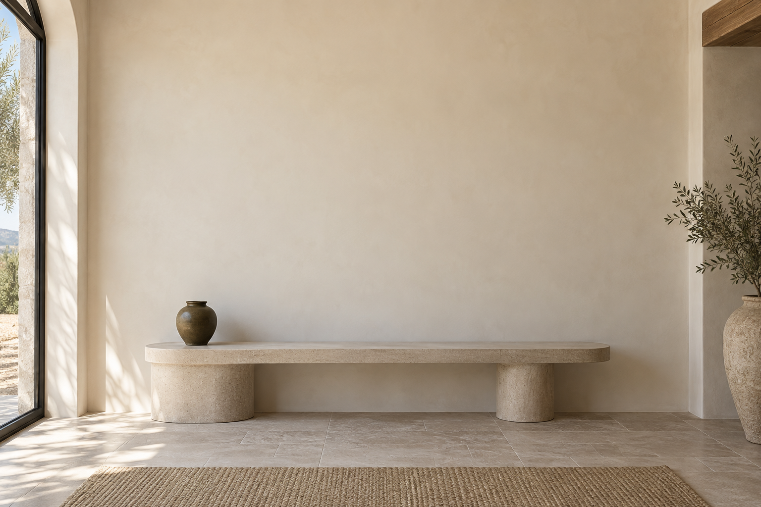 An ivory gallery interior