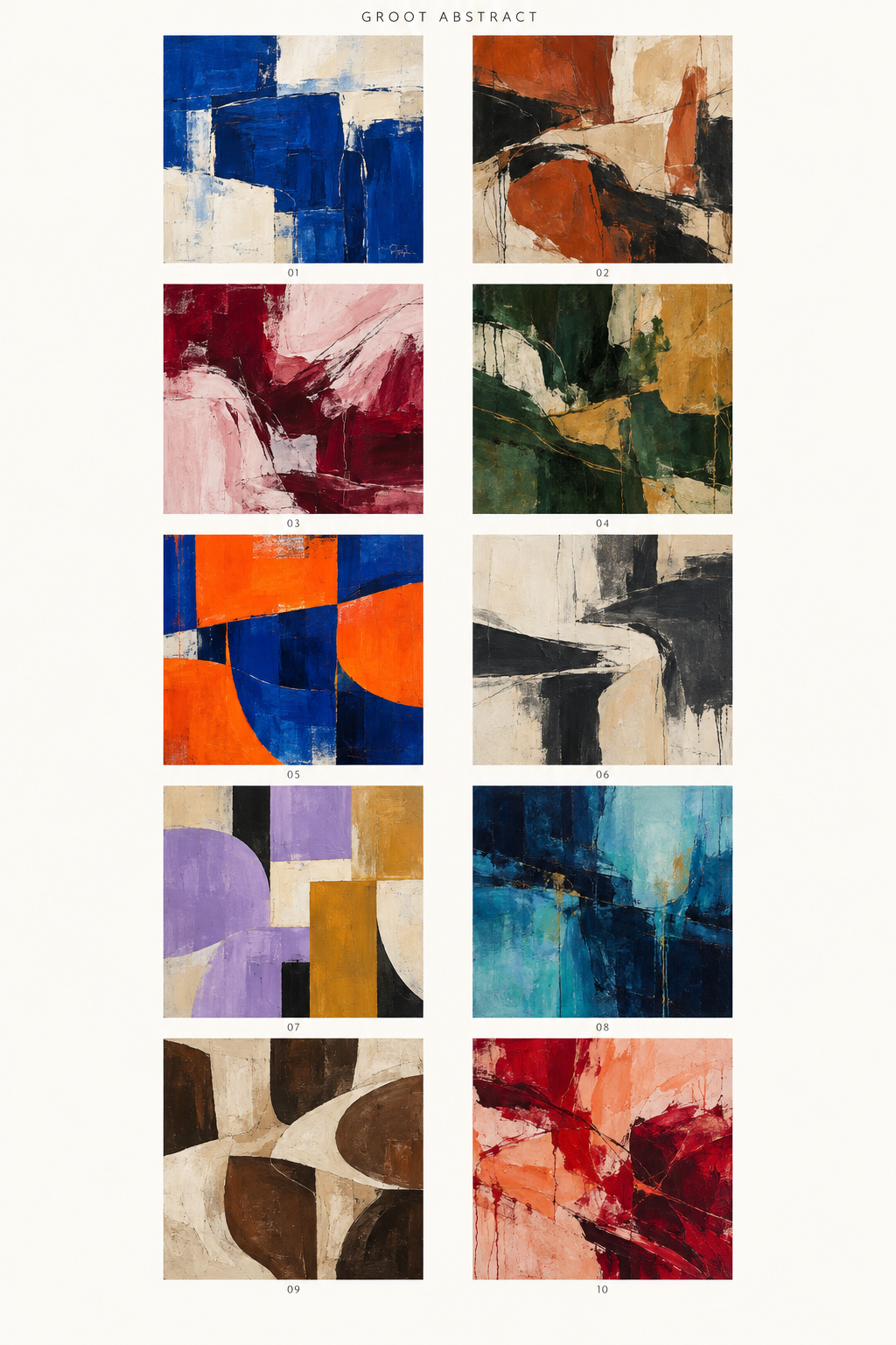 Overzicht van 10 kunstconcepten in de stijl Abstract