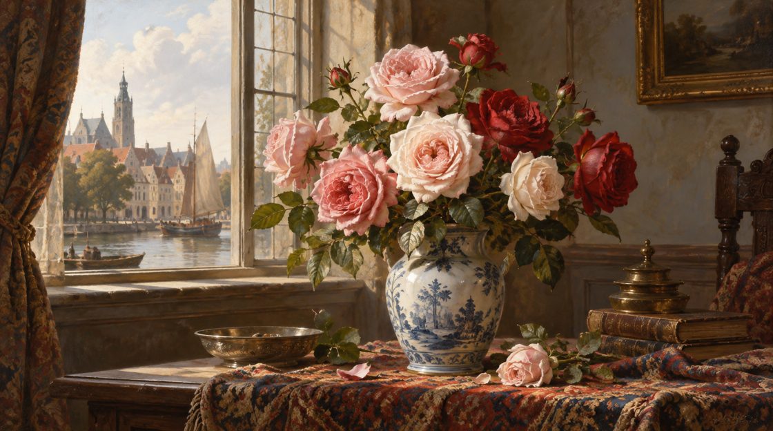 Rozen in de vaas
